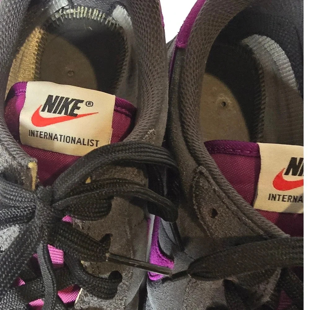 Nike Internationalist Running Shoes Men's 11.5 Grey Purple Suede CW7635-991